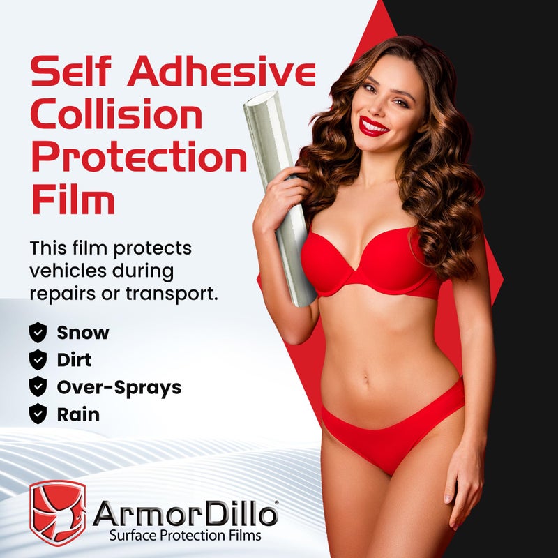 ArmorDillo High Tack Collision Wrap Free Utility Knife 3 Mil 3-Ply Self Adhesive Crash Wrap for Cars, Collision, Towing, Salvage & Auto Repair, Heavy Duty 60 Day UVI Protection - 36" x200ft - Image 5